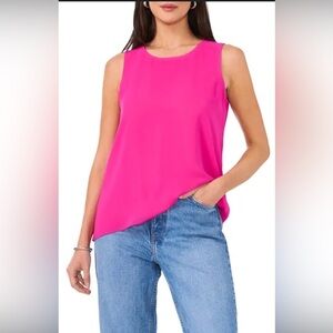 Vince Camuto Sleeveless High Low Blouse sz Small